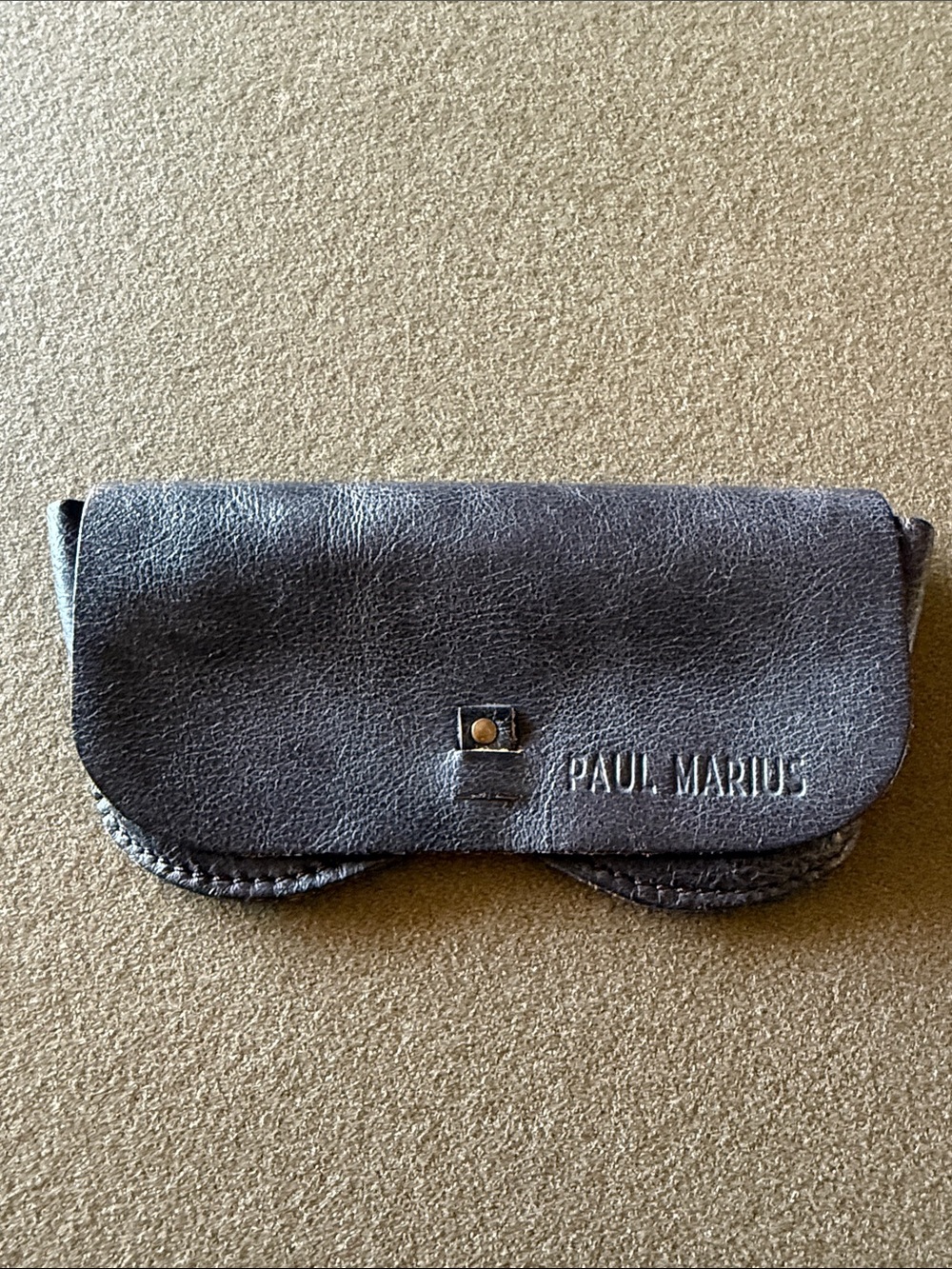 ⚜️ PAUL MARIUS GENUINE LEATHER EYE/SUN GLASSES CASE DARK BROWN ⚜️